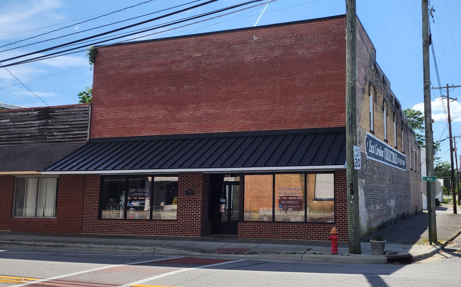 East Carolina Collectibles storefront at 101 S Main Street Robersonville NC
